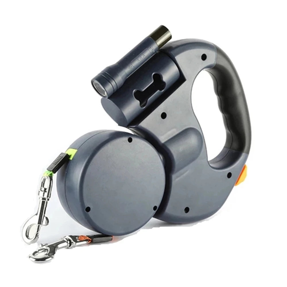 LED Retractable Double Pet Leash